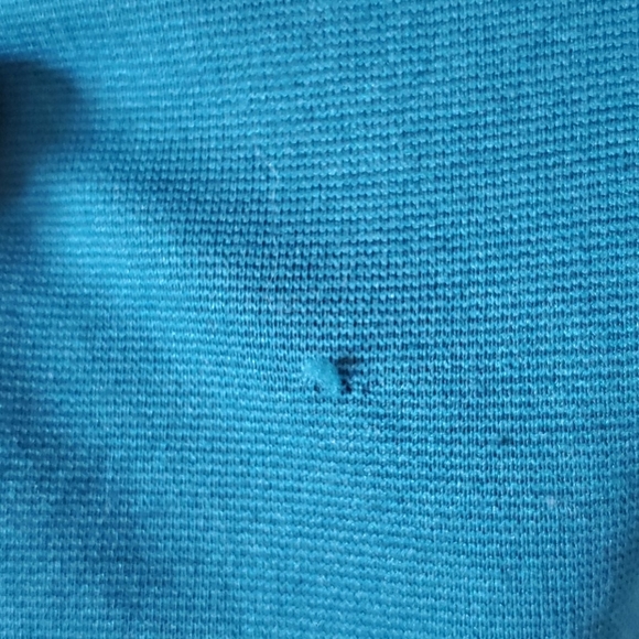 Vintage turquoise Fall Themed midi dress with embroidered acorn on chest - Picture 11 of 11